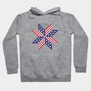 Patriotic Red White Blue Native Stars Stripes Hoodie